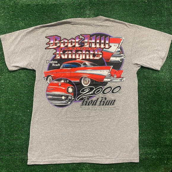 Vintage Y2K Boot Hill Saloon Hot Rods Essential Punk Tee - Picture 1 of 7
